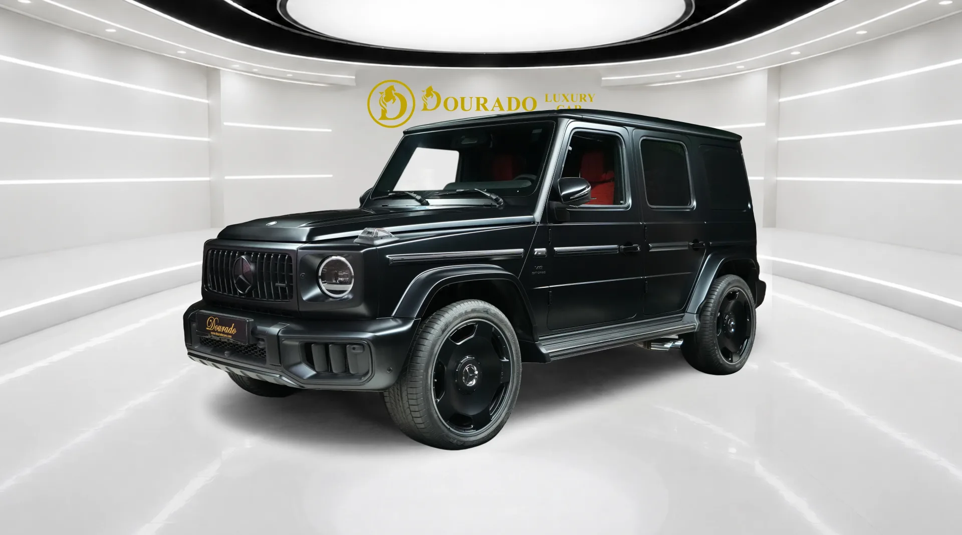 Own the Mercedes-Benz G63 AMG in Magno Black, featuring a Red interior and V8 power.