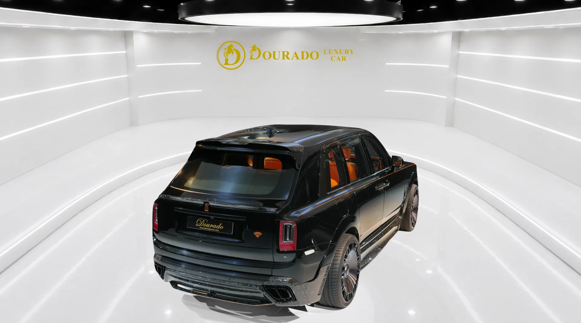 Purchase a luxury Rolls Royce Cullinan by Onyx Concept | Diamond Black with bold Onyx Concept modifications in Dubai.