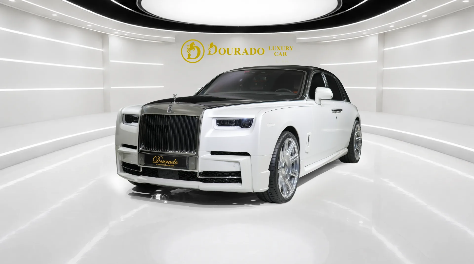 Purchase the Rolls-Royce Phantom SPOFEC / NOVITEC Limited Edition, finished in Diamond Black & English White with illuminated Pantheon grille and exclusive SPOFEC styling.