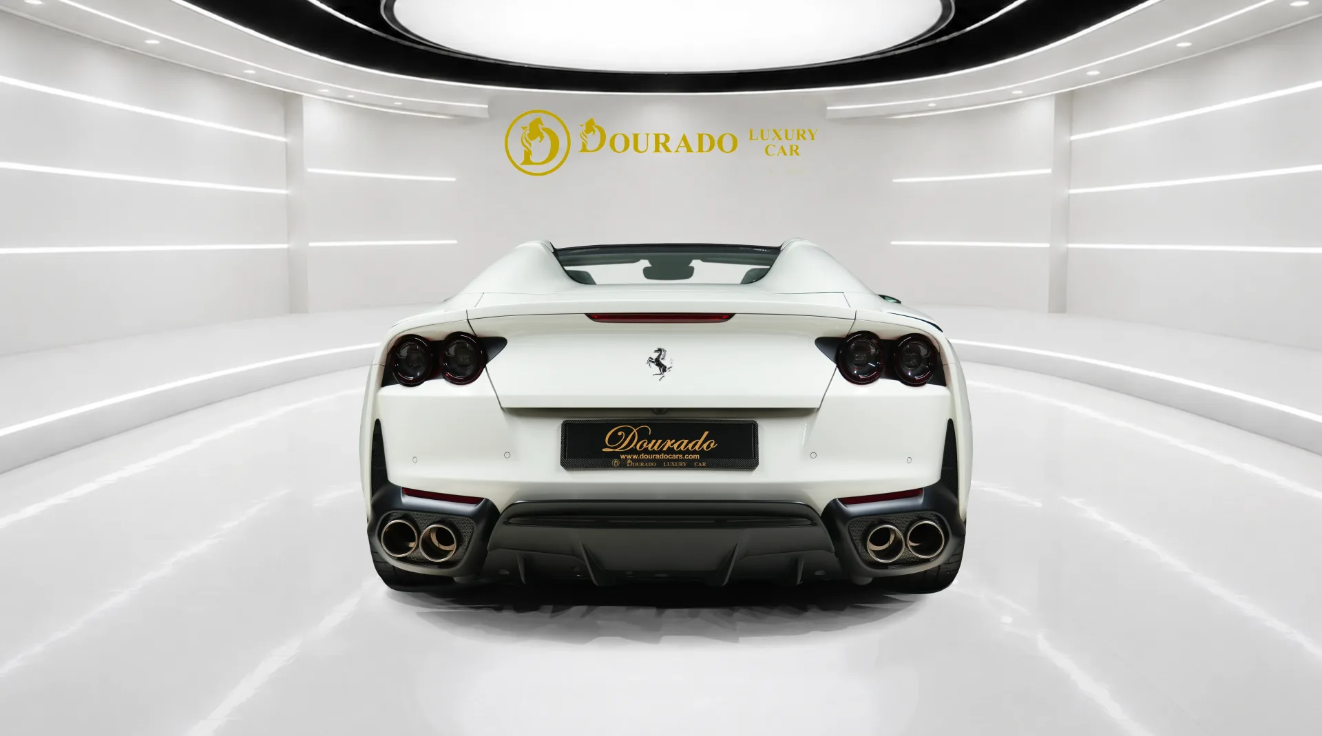 Own a 2022 White Ferrari 812 GTS with a powerful 6.5-litre naturally aspirated V12 engine