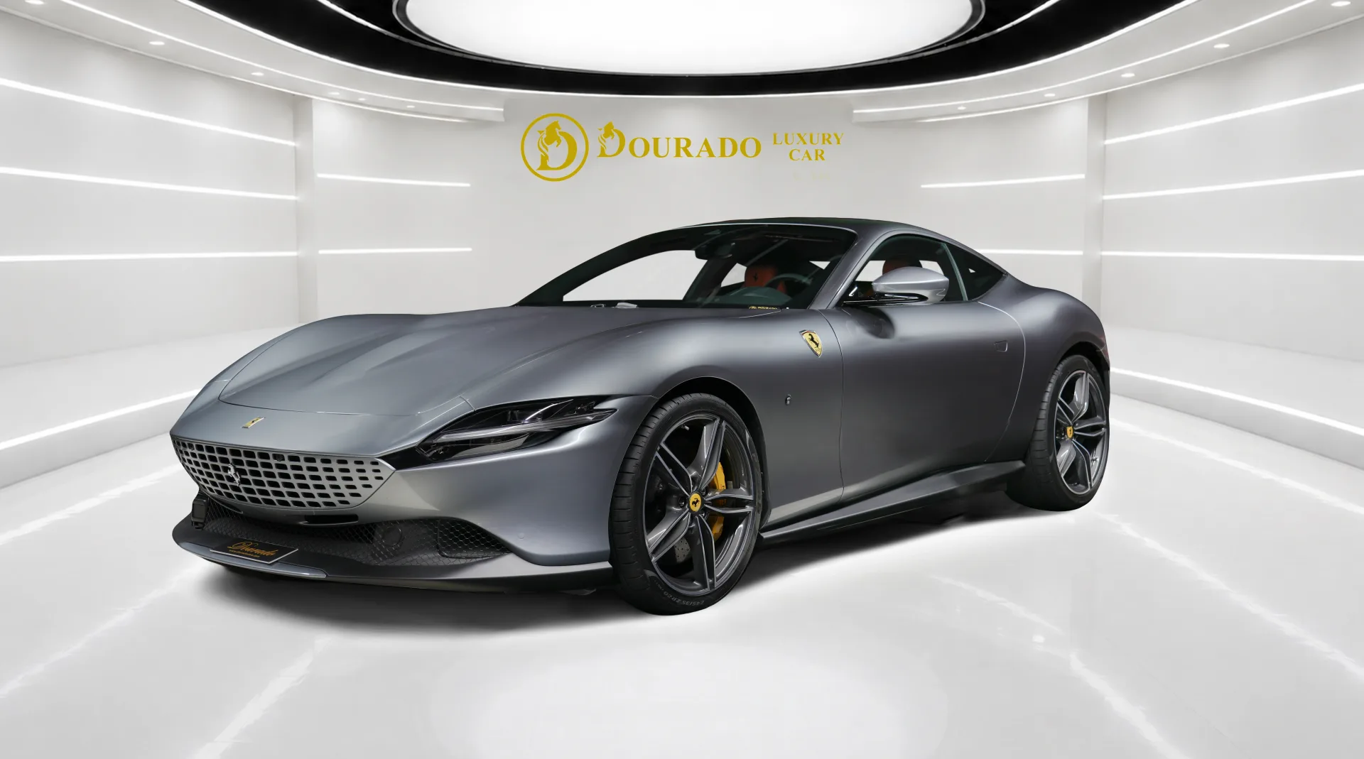 Buy a 2023 Ferrari Roma featuring a sleek grey exterior