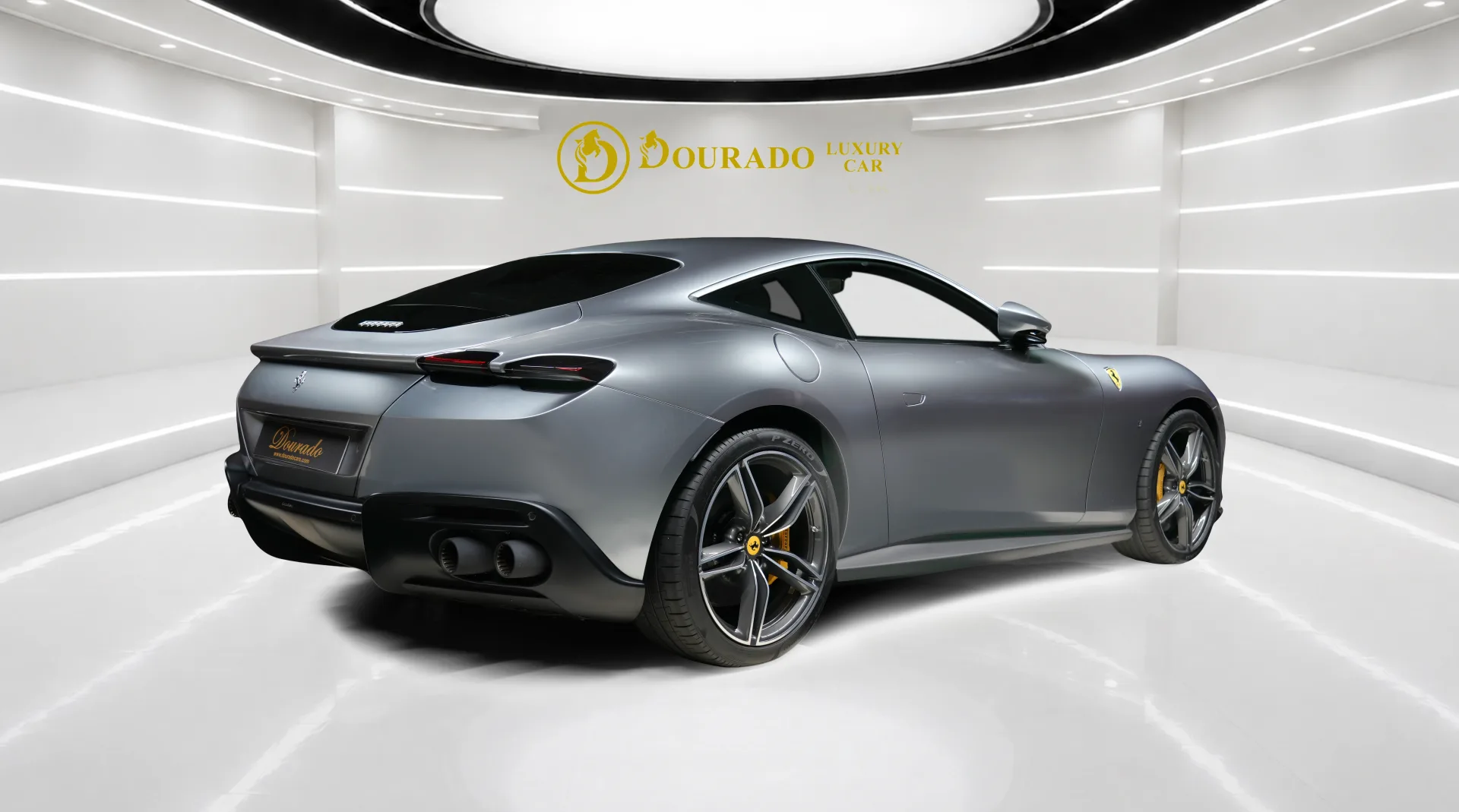 Own the 2023 Ferrari Roma in sophisticated titanium grey