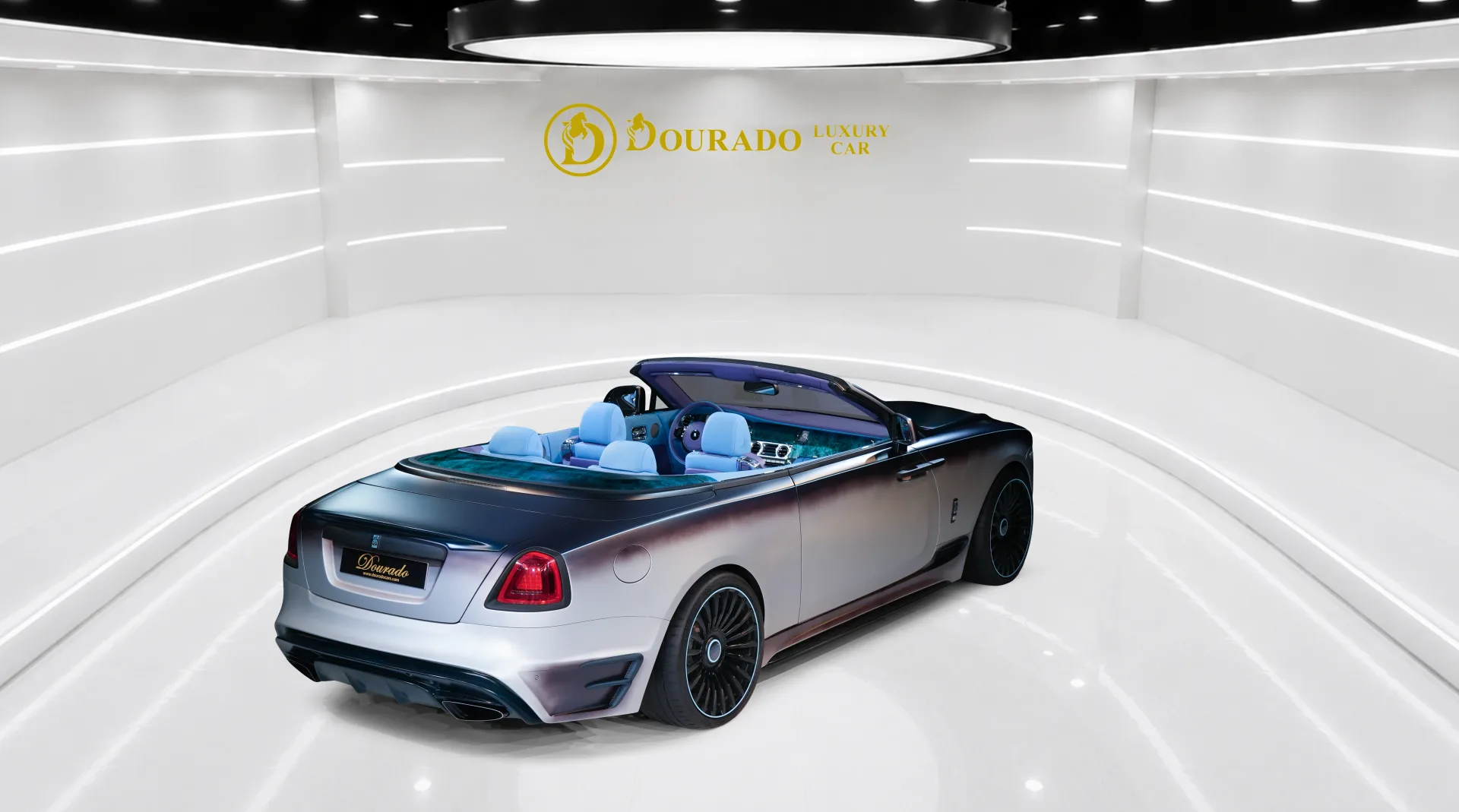 For sale: Silver Matte Rolls-Royce Dawn convertible.