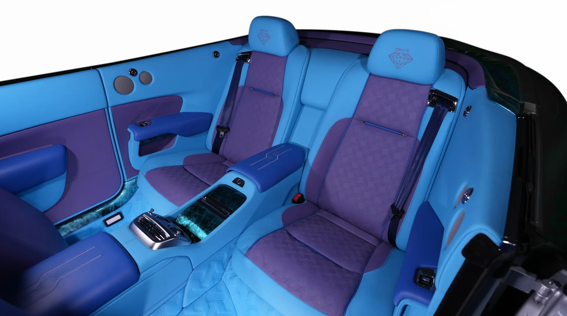 Buy Rolls-Royce Dawn with blue carbon-fiber accents.