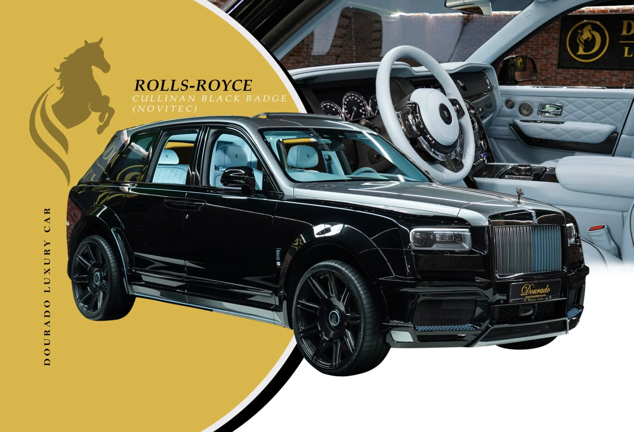 Rolls Royce Cullinan Black Badge NOVITEC Dourado Luxury Car