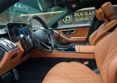 Mercedes S 580 4MATIC Interior Brown Luxury Car Dealership in UAE
