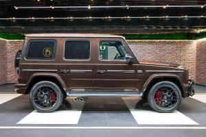 Mercedes g 63 AMG Double in Brown Car Dealership in UAE