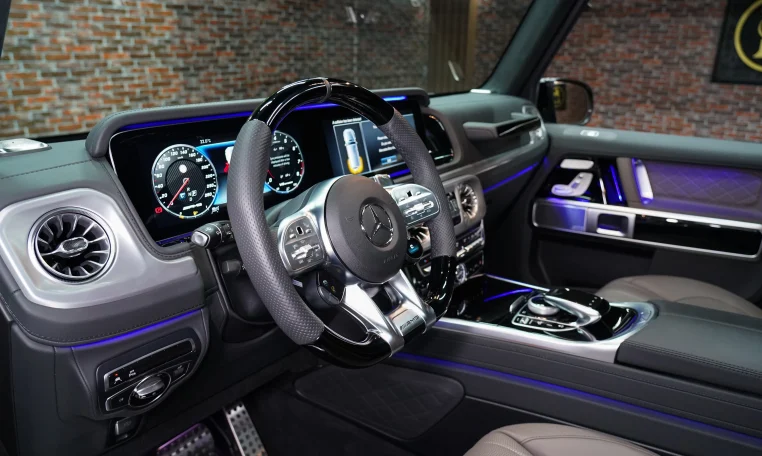 Mercedes G 63 AMG 2023 in Black Luxury Car Dealership in Dubai