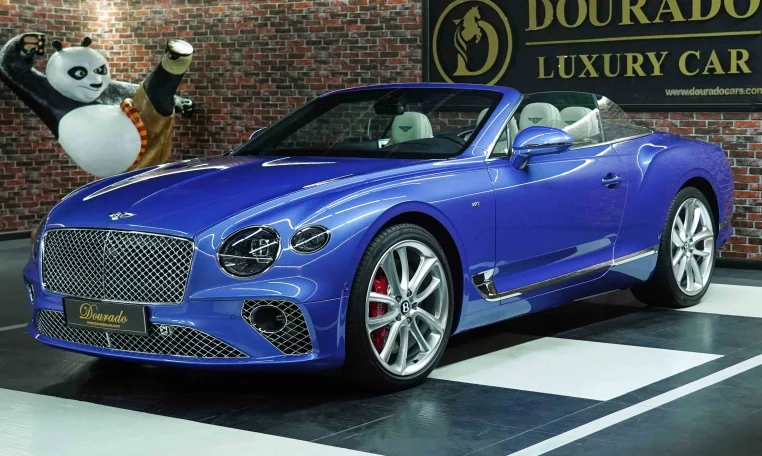 Bentley Continental GT Convertible blue Luxury car