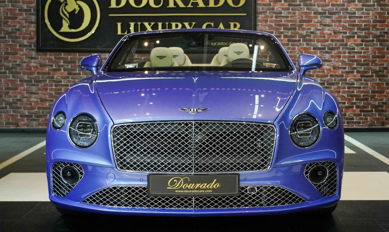 Bentley Continental GT Convertible blue Luxury Car for sale Dubai