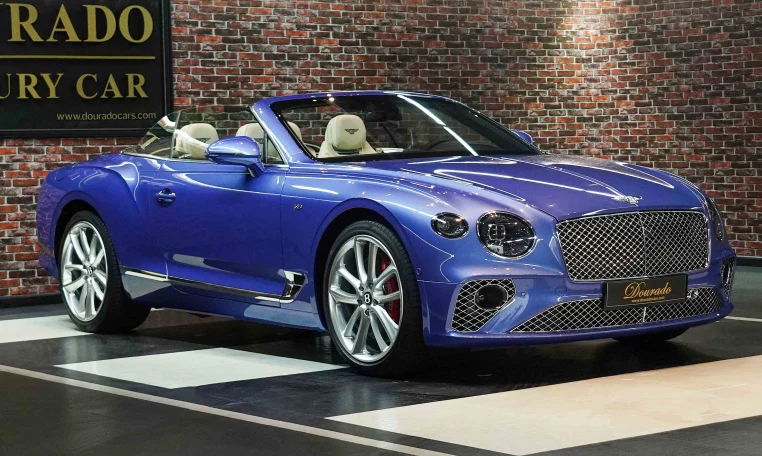 Bentley Continental GT Convertible blue Car for sale in Dubai