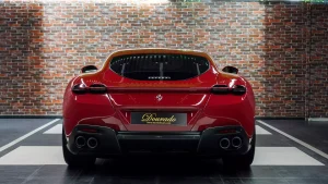 Ferrari Roma in Red Dealership in Dubai UAE