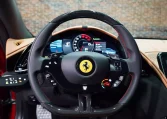 Ferrari Roma in Red Luxury Car Dealership in Dubai