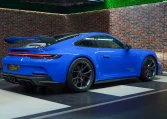 Porsche 911 GT3 in Blue Dealership in Dubai UAE
