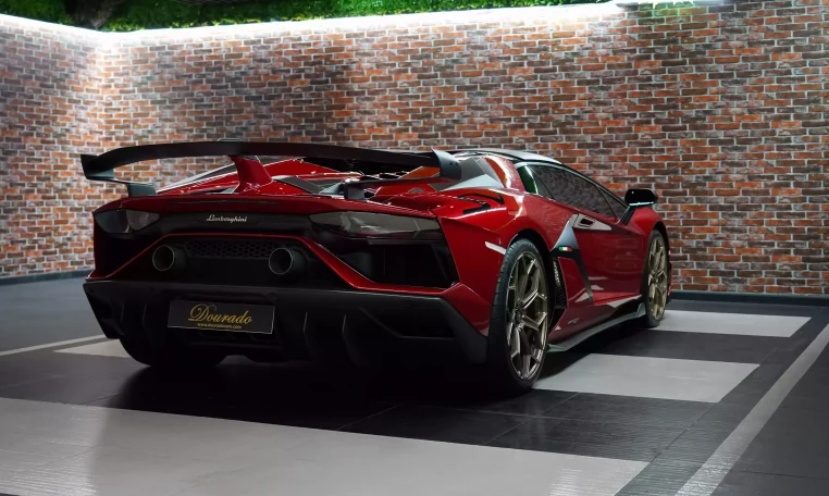 Lamborghini Aventador SVJ Roadster in Red Exotic Car for Sale