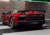 Lamborghini Aventador SVJ Roadster in Red Dealership in Dubai