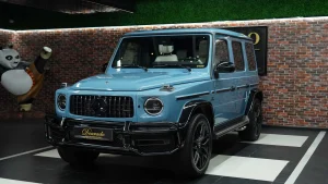 Mercedes-Benz G-Class Double Night Package in China Blue for Sale in Dubai UAE