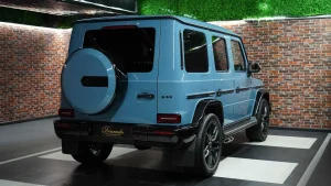 Mercedes-Benz G-Class Double Night Package in China Blue Dealership in Dubai UAE