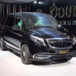 Maybach V Class Long Wheelbase in Obsidian Black & Interior Tiffany Blue for sale Dubai