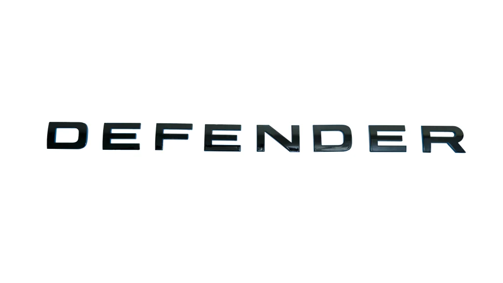 Land Rover Defender Black and Blue Hood + Tail badge Letters for sale in dubai