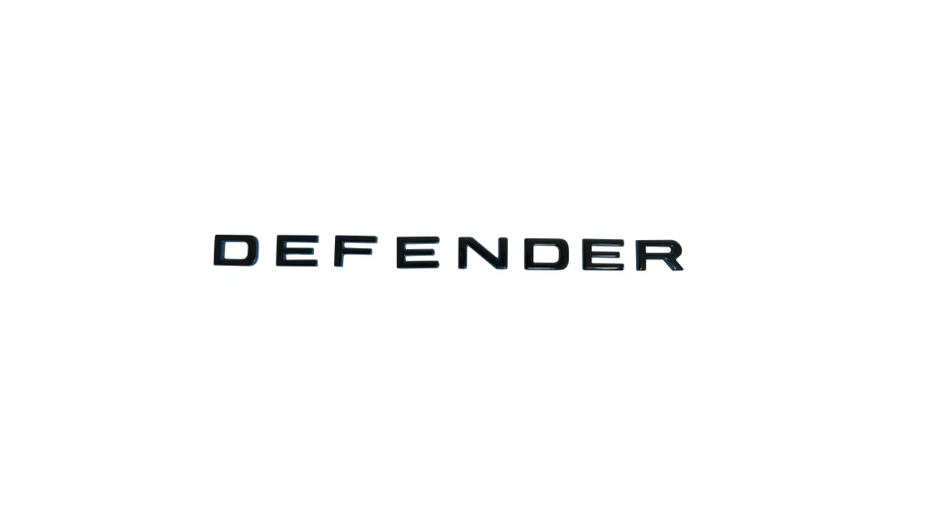 Land Rover Defender Black and Blue Hood + Tail badge Letters for sale in dubai-4