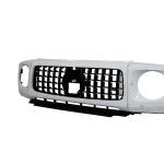 Mercedes-Benz G-63 Front Grille And Headlight Covers Gloss Snow White for sale in dubai