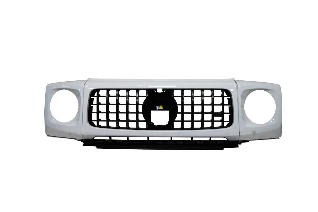 Mercedes-Benz G-63 Front Grille And Headlight Covers Gloss Snow White for sale in dubai