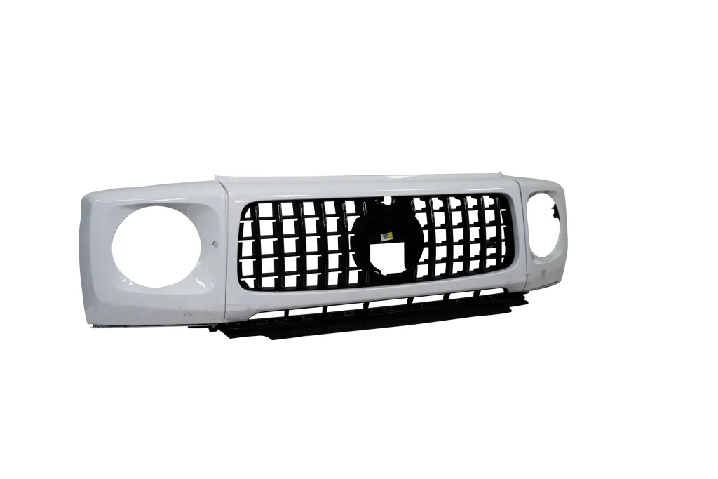 Mercedes-Benz G-63 Front Grille And Headlight Covers Gloss Snow White for sale in dubai