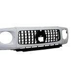 Mercedes-Benz G-63 Front Grille And Headlight Covers Gloss Snow White for sale in dubai