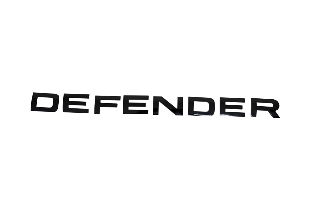 Land Rover Defender Black Hood + Tail badge Letters for sale in dubai 03