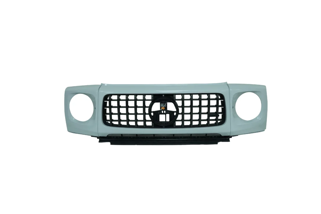 Mercedes Benz G63 2025 Front Grille And Headlight Covers and bracket opalite white bright for sale in Dubai 01
