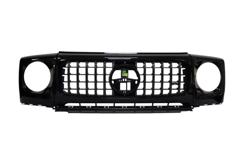 Mercedes G63 2025 Front Grille Headlight Covers Bracket Black Gloss OEM for sale in dubai01