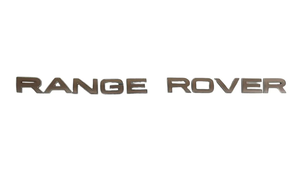 Range Rover Vogue Hood Badge Letters – Faded Gold & Silver Chrome Emblem For sale in Dubai